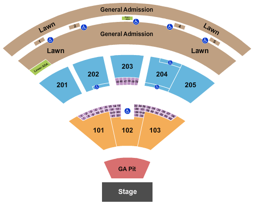 Fiddler's Green Amphitheatre Summer Jam Seating Chart